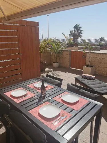 Modern sea view duplex with parking and aircon