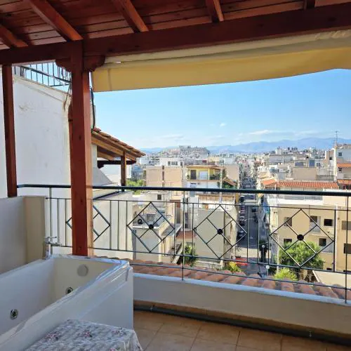Acropolis View Sky Suite with Jacuzzi near Metro