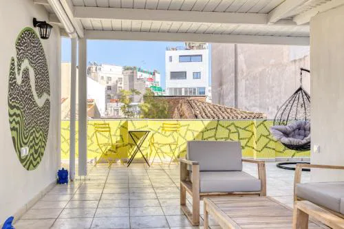 Chic rooftop studio w/ terrace - Near Acropolis