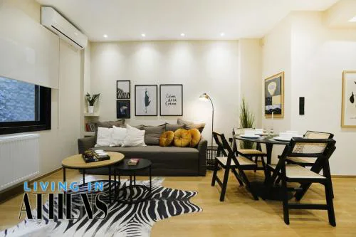 Eugene's Deluxe Athenian apt 4ppl 5 min wd Metro