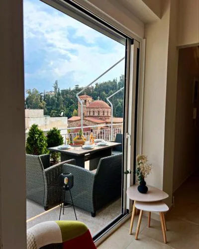 KK Athens Fine Stay -Neos Kosmos-Modern Apartments Opposite Metro with Rooftop Lounge & Acropolis Views
