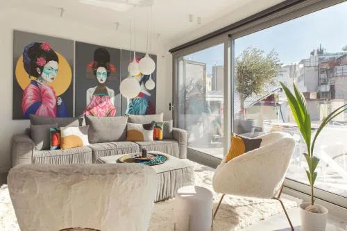 Luxury Acropolis View Apartment-Living Stone Black Pearl
