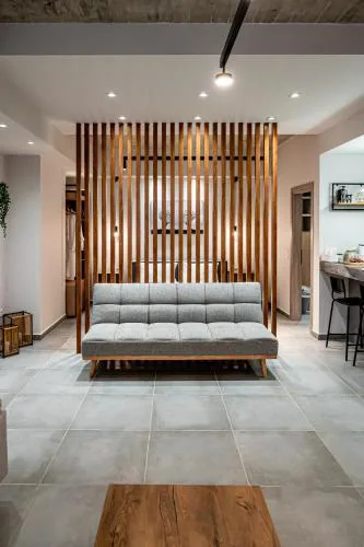 Wooden Style Apartment in Piraeus
