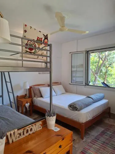 Family friendly apartment with a garden view