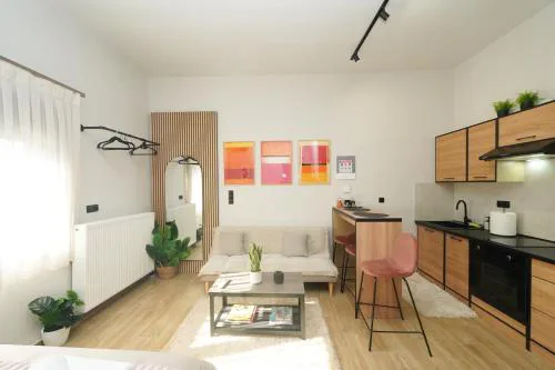 Stylish studio apartment with private yard