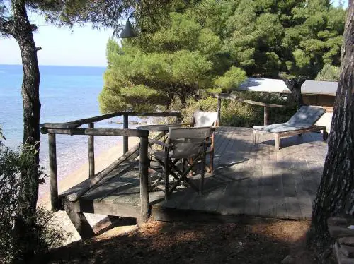 Lady's house on the beach