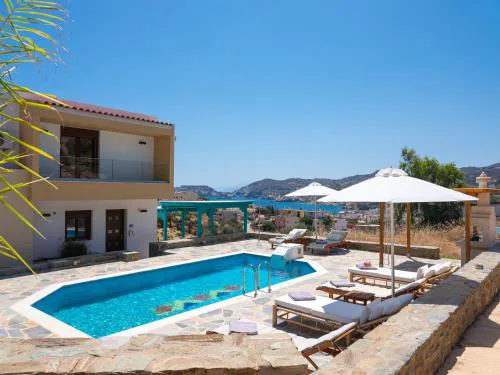 POSEIDON Villas Agia Pelagia-Private swimming pool and sea view
