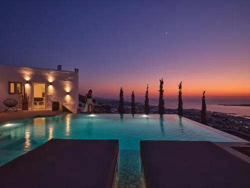 Infinity sea view hillside villa with private pool