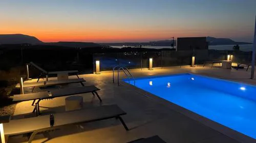 Villa Eleni, Vamos Sea & Mountain View with Pool