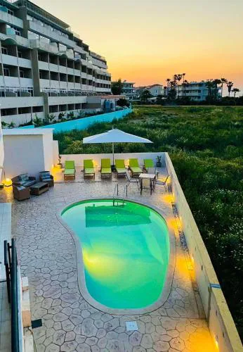 White & Blue Beachfront Luxury Villa