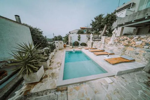 Antonia's stonebuilt mansion with a private pool