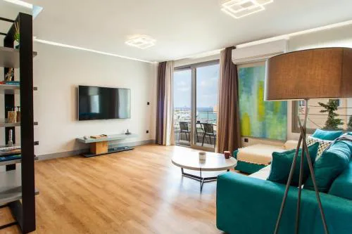 Minimal Loft Art with Sea View Over Heraklion Harbour