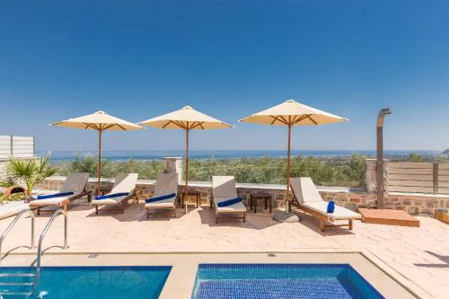 Villa Katifes with Pool, Walk to Amenities & Amazing Views!