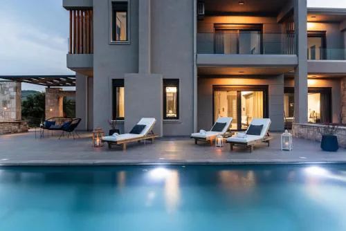Calmar Boutique Villa 5min drive to Kolymvari beach with Private Pool & Sea Views