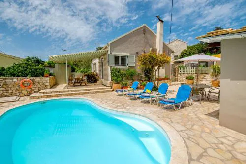 Loggos Seaview Cottage with Private Pool by Konnect