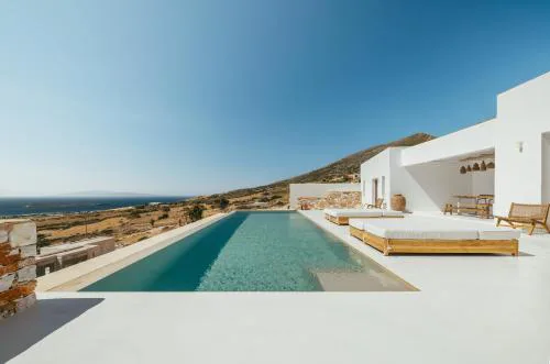 Sea view - Luxury Pool Villa - Golden Beach, Paros