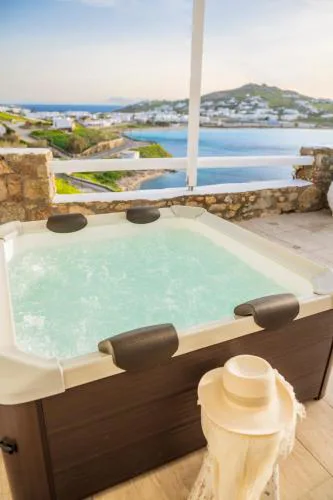 sunlight ornos suites, private hot tub