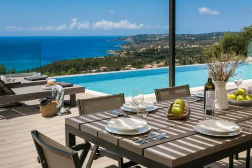 Color villas-New Villa Green at Trapezaki with private pool