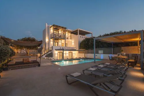 Cedar Forest Alyko Oceanfront 4BR Villa with Private Heated Pool & Beach Access