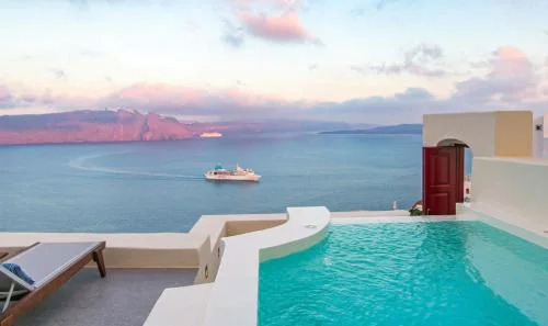 Elegant Santorini Villas Superior One Bedroom Villa With Outdoor Hot Tub
