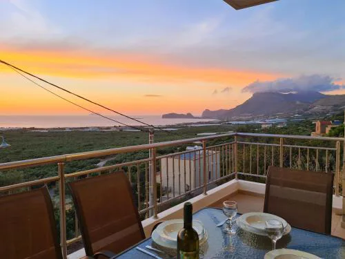 New Villa Kalimera, view to Falasarna beach