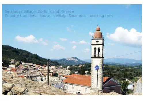 Country traditional house in Corfu village, Greece