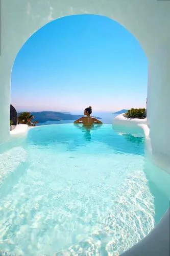Villa Yannis w pool in Fira 6gst