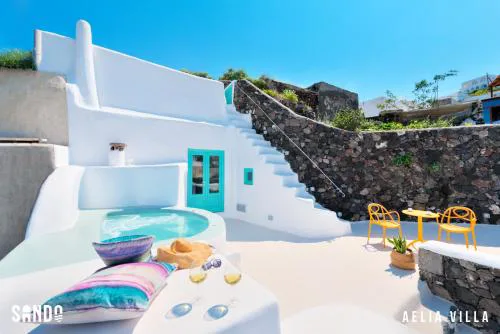 Traditional Cave Villas with Jacuzzi, Terrace and Sea view - Sando