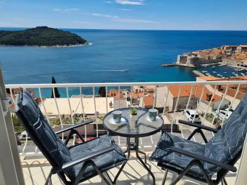 Panoramic sea and Old town view Dubrovnik