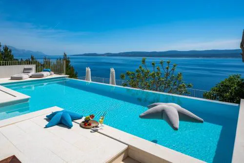 Seaview villa Agata with heated infinity pool