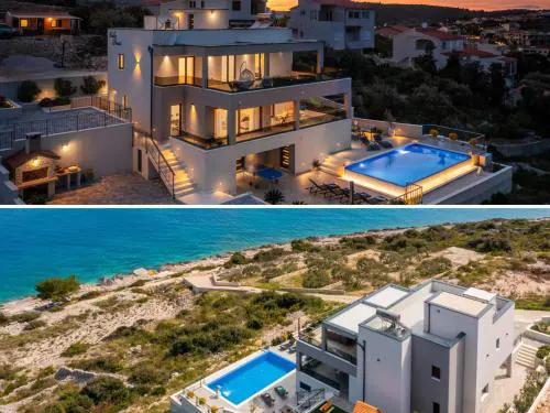 Luxury seaside Villa Porat with pool, sauna and sea view in Kanica - Rogoznica