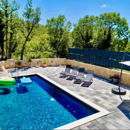 Luxury Villa Andrea Vrzika in forest near the sea with heated pool