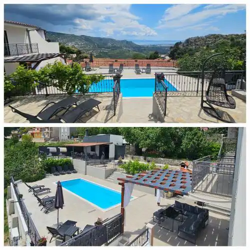 Holiday House Above with pool and summer kitchen