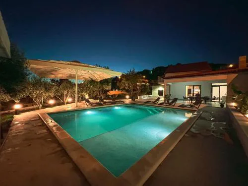 Mediterranean Oasis Seaside Villa with Pool
