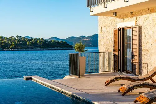Seafront Villa Draga with heated infinity pool
