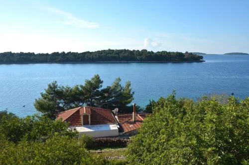 Holiday home in Karbuni with sea view, balcony, air conditioning, WiFi 5095-1