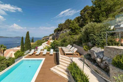 Luxury Villa Hvar Carpe Diem with private pool by the sea