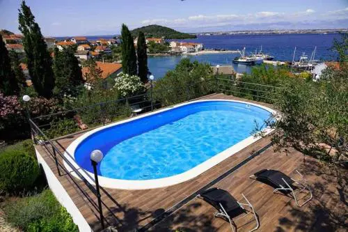Zadar Kali Booking Franov Residence on island Ugljan with the pool, BBQ and beautiful sea-view!