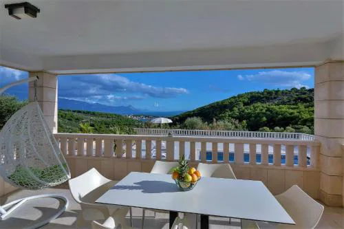 Villa Lokanjac with pool and panoramic sea view