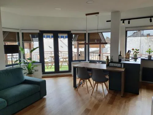 Modern top floor loft with balcony