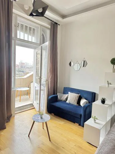 Panorama Balcony Studio Danube River Great Market Hall Budapest