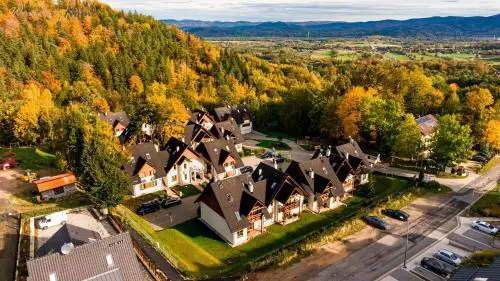 Wonder Home - Domek górski Karmel z balkonem i kominkiem - dozorowane osiedle z placem zabaw, tuż przy stoku narciarskim