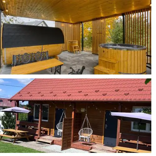 Domki całoroczne U Iwony#sauna#balia
