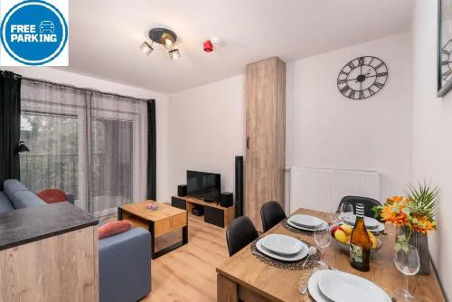 ApartWro 3th - apartament przy dworcu głównym PKP, balkon, garaż, rowery