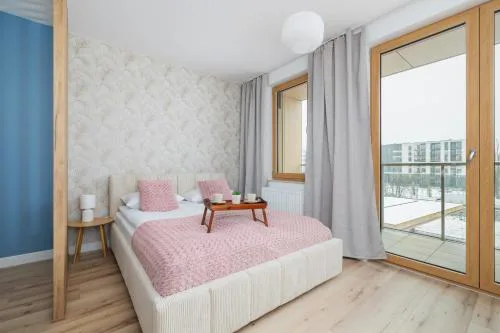Pink & Blue Cozy Studio in Kraków by Noclegi Renters
