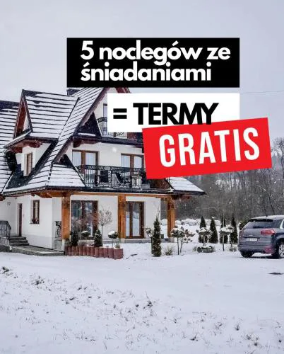 Cicha Woda 300 m od Gorący Potok i Termy Szaflary