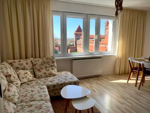 Widokowy apartament Malbork - Zamek z okna