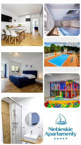 Apartament 11B Niebieskie Apartamenty z basenem krytym, odkrytym, salą zabaw, animacjami
