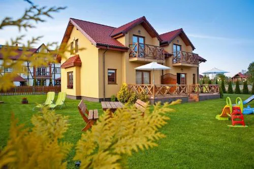Half of holiday home, terrace, playground