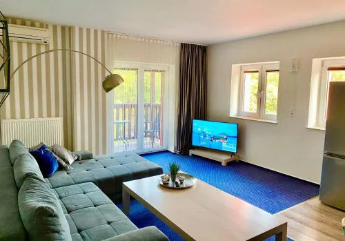 LAS SŁUPSKI PREMIUM APARTMENT A6 - - dwie sypialnie dwa podwójne łóżka - - salon z balkonem widok las aneks kuchenny - - WiFi Netflix Smart TV50 - - wysoka jakość za niską cenę - - zapraszamy
